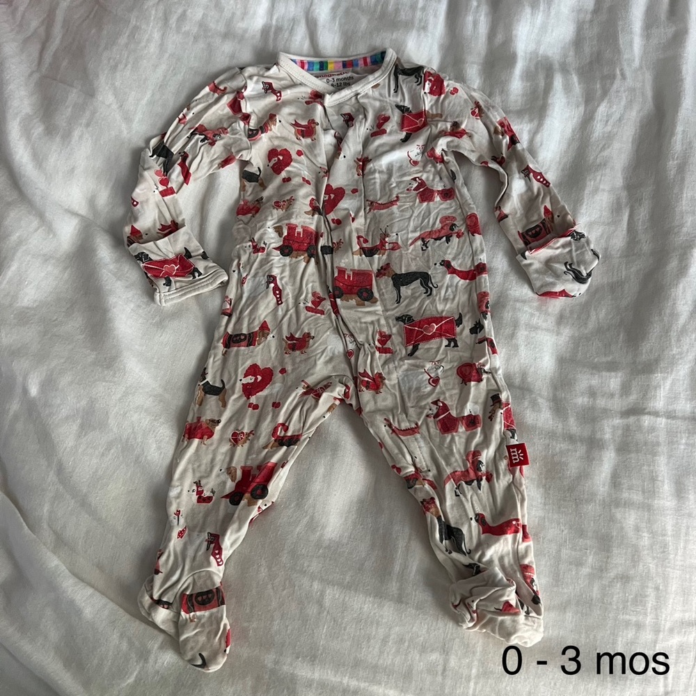 Magnetic Me Valentines Footies Pajamas